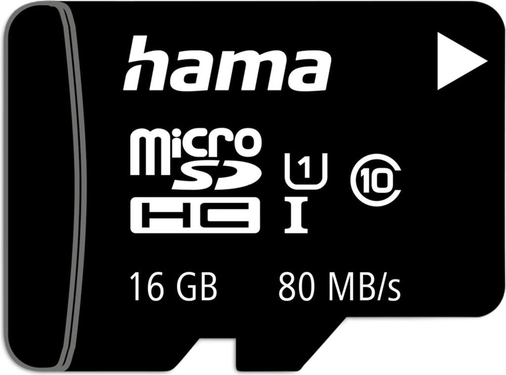 Hama microSDHC 16GB Class 10 UHS-I 80MB/s + Adapter