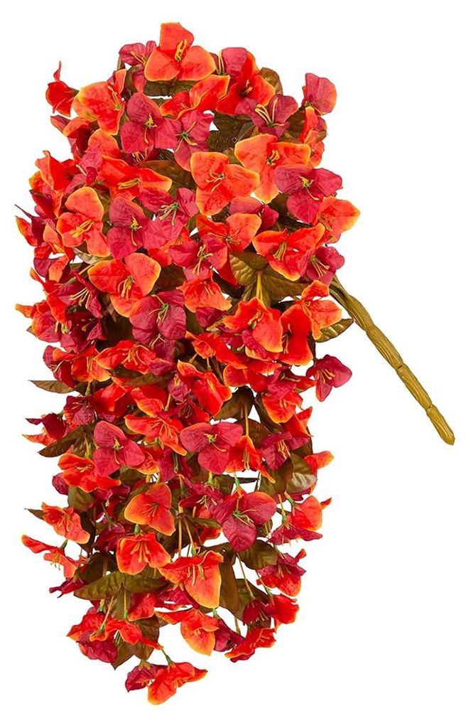 Künstliche Bougainvillea-Blume, künstliche Hängeblume für den Außenbereich, lange Ranken, Kunstblume für Haustür, Veranda, Pflanzkübel, Urn...