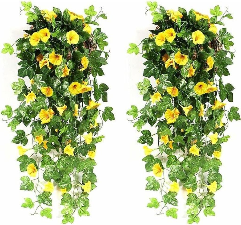 Künstliche Hängeblumen für den Innen- und Außenbereich, künstliche Pflanzen für Hochzeitsdekorationen, Garten, Wand, Balkon