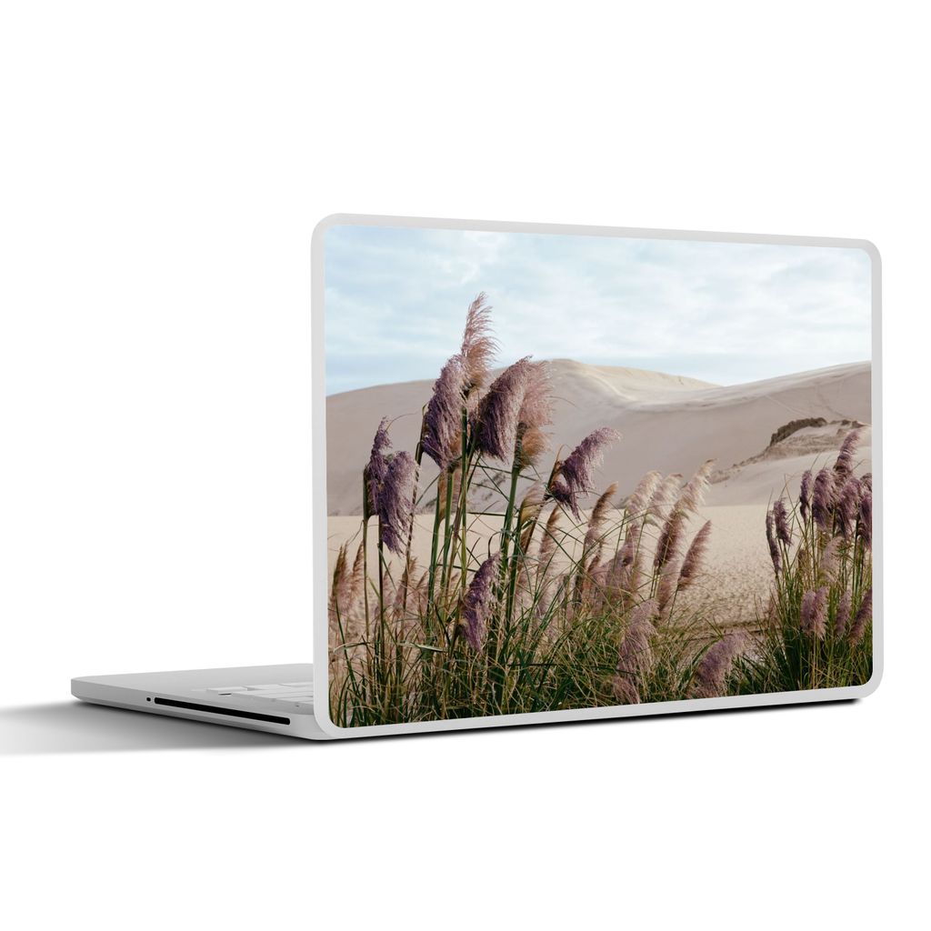 MuchoWow Laptop Aufkleber Sticker Cover Pampasgras - Sand - Pflanzen - Düne 30x21 cm - Sticker für Laptop - Selbstklebend