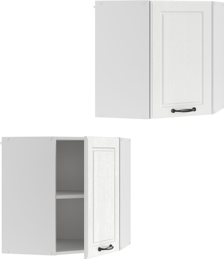 Vicco Eckhängeschrank R-Line, 57 cm, Weiß Landhaus/Weiß Produktbild 5