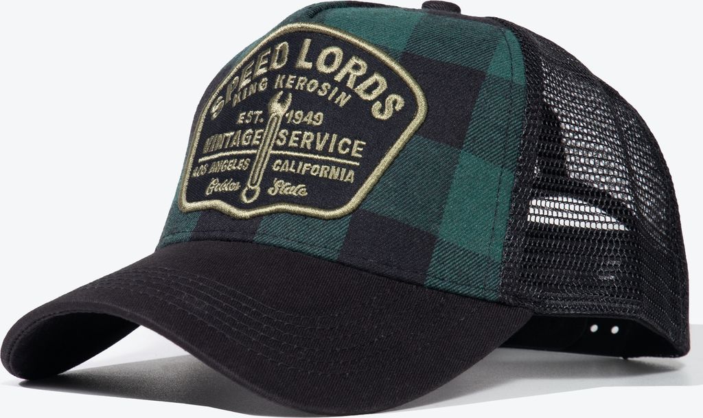King Kerosin Trucker Caps Speed Lords Black & Green Produktbild 
