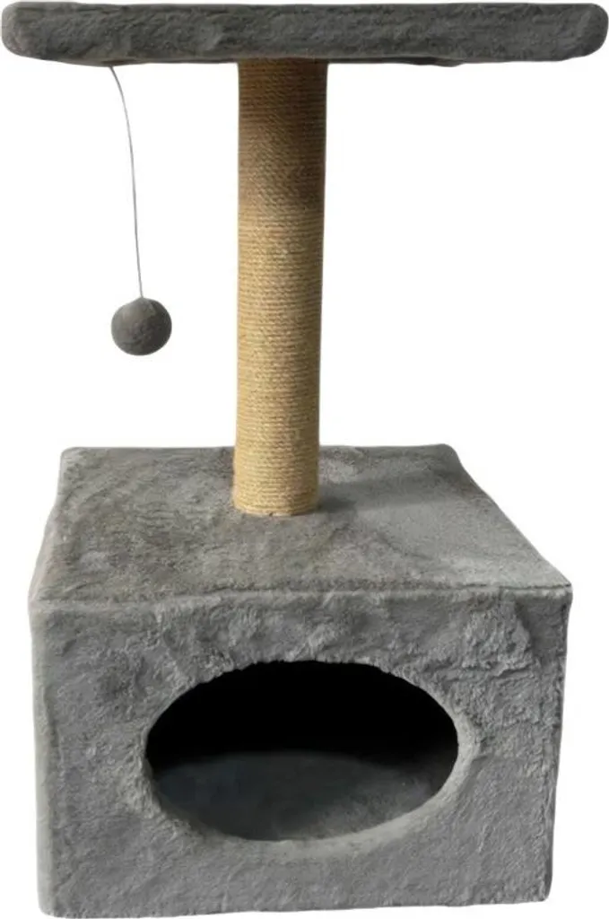 Tiragraffi per gatti con letto per gatti Topo appeso 31 cm x 31 cm x 56 cm