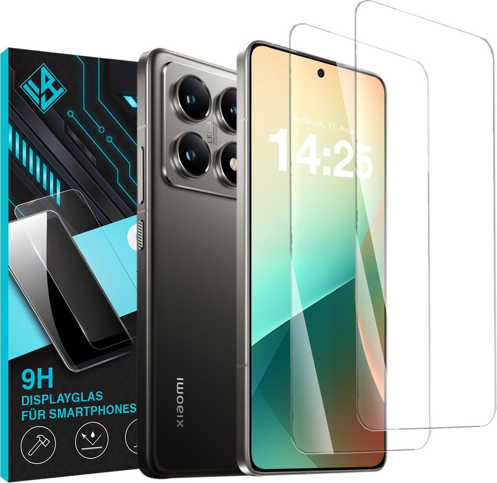 2x 9H Schutzglas Displayschutzfolie für Xiaomi 14T Pro Produktbild 