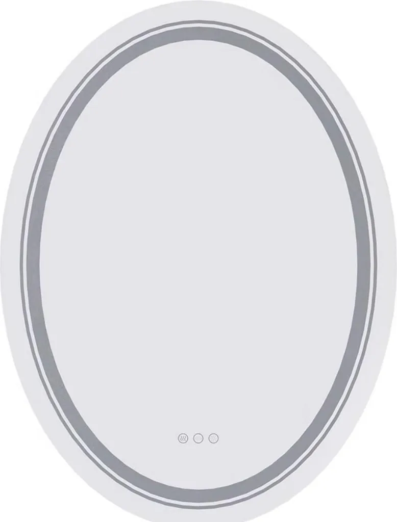 Miroir mural lumineux Smart Touch ovale avec 3 couleurs de lumière
