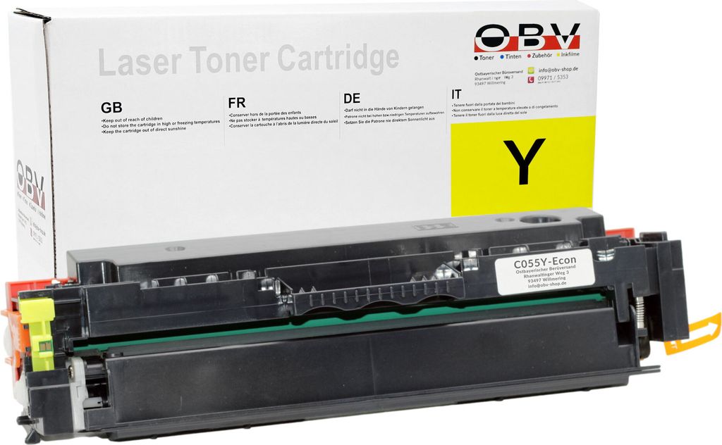 OBV Kompatibel, mit Chip ohne Füllstandsanzeige 055 3013C002 Toner passend für Canon Canon LBP 662 663 664 MF 741 742 743 744 745 Cdw 746Cx mit C...