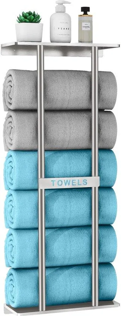 Support serviettes mural 76 cm pour organiser une salle de bain XL