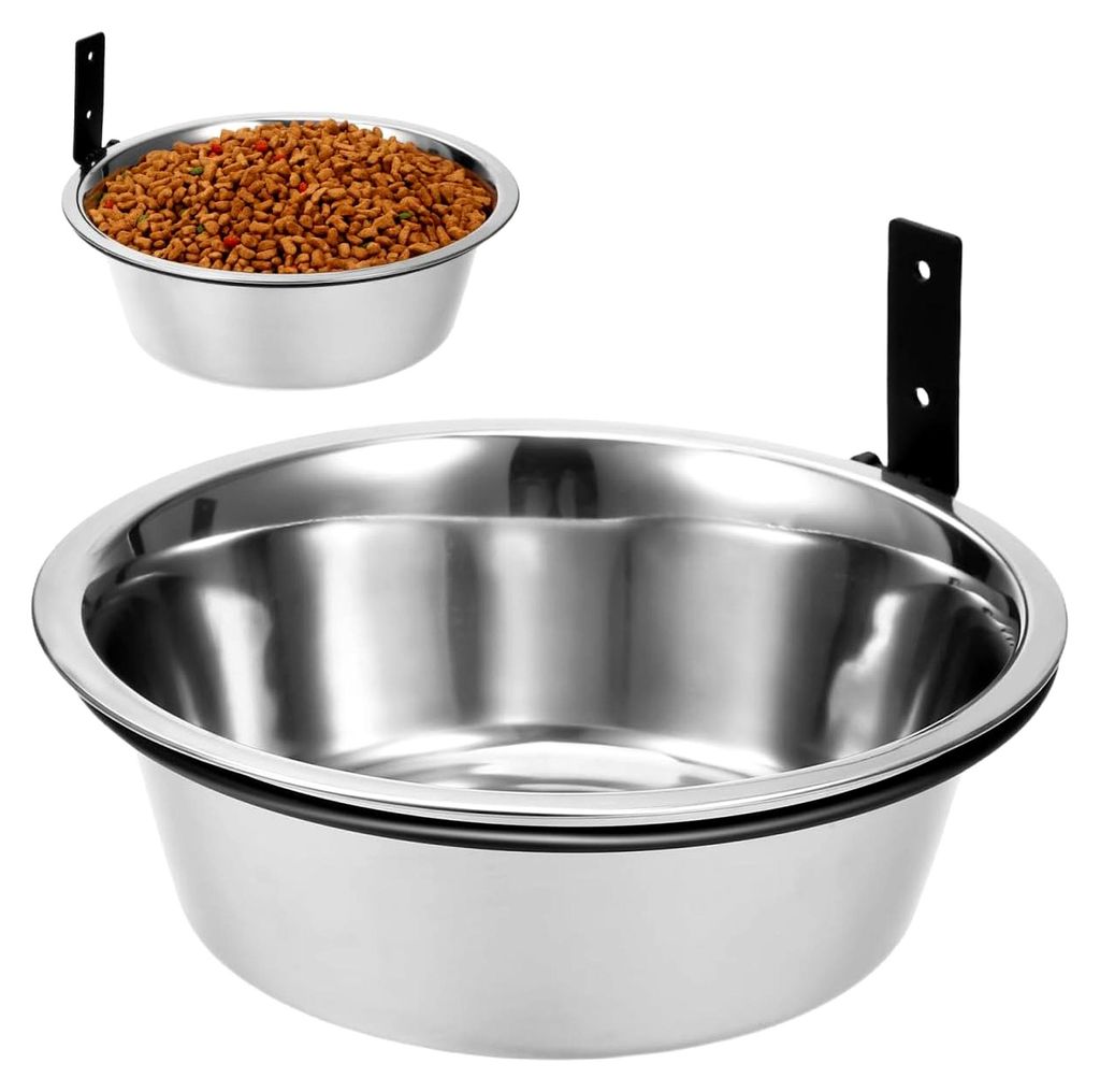 Erhöhter Hundenapf aus Edelstahl - Wandmontierter Futter- und Wassernapf für große Hunde, rutschfest, leicht zu reinigen und komfortabel für di...