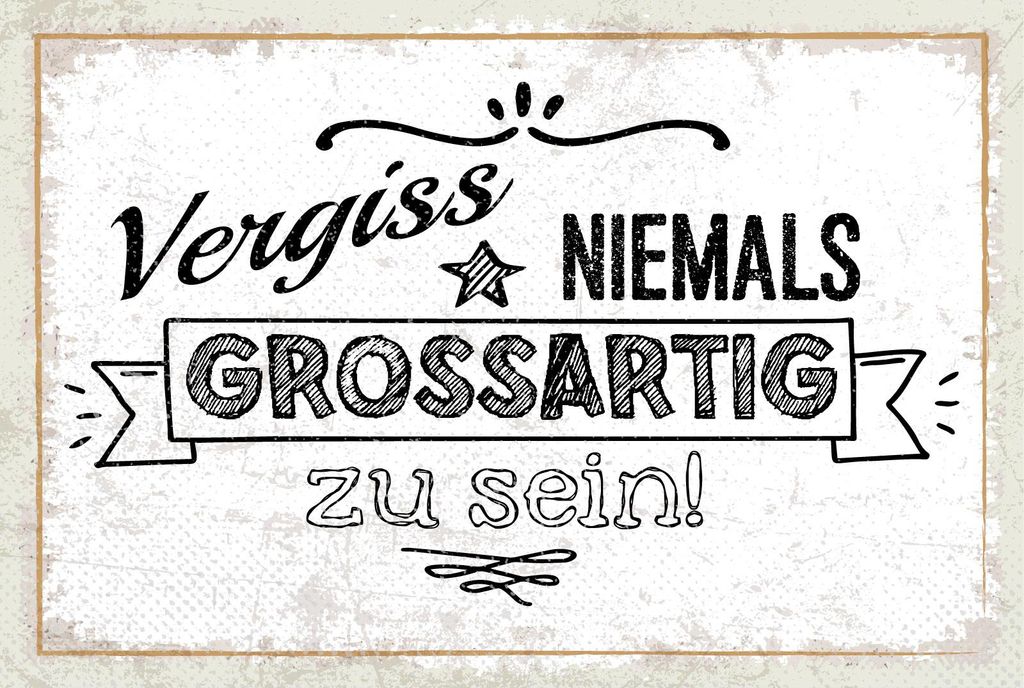 vianmo Holzschild 12x18 cm Vergiss niemals großartig zu sein