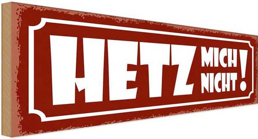 vianmo Holzschild 10x27 cm Hetz mich nicht Dekoration Produktbild 