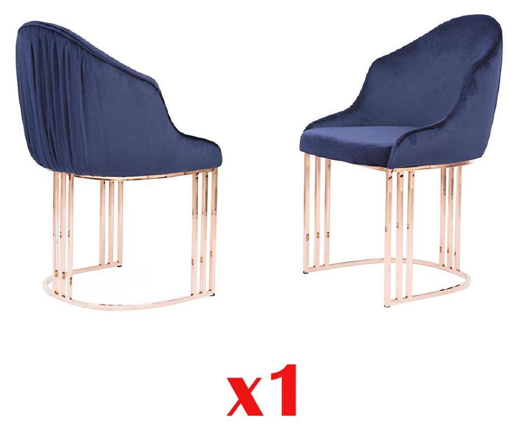 Ess Zimmer 1x Stuhl Stühle Polster Textil Modern Designer Lehn Sitz Sessel luxus