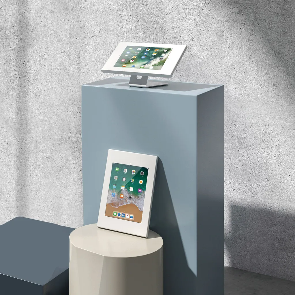 Support Tablette pour Borne Interactive - Montage Table ou Mural Antivol - 10