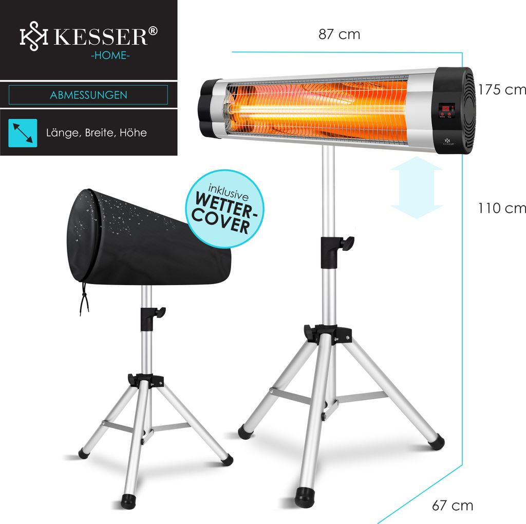 KESSER® Infrarotstrahler Heizstrahler Terrassenstrahler Produktbild 6