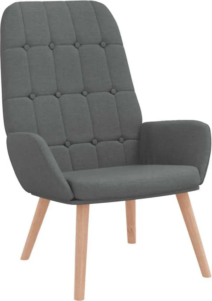 vidaXL Poltrona Relax in Tessuto Grigio Scuro - Comfort e Design Moderno