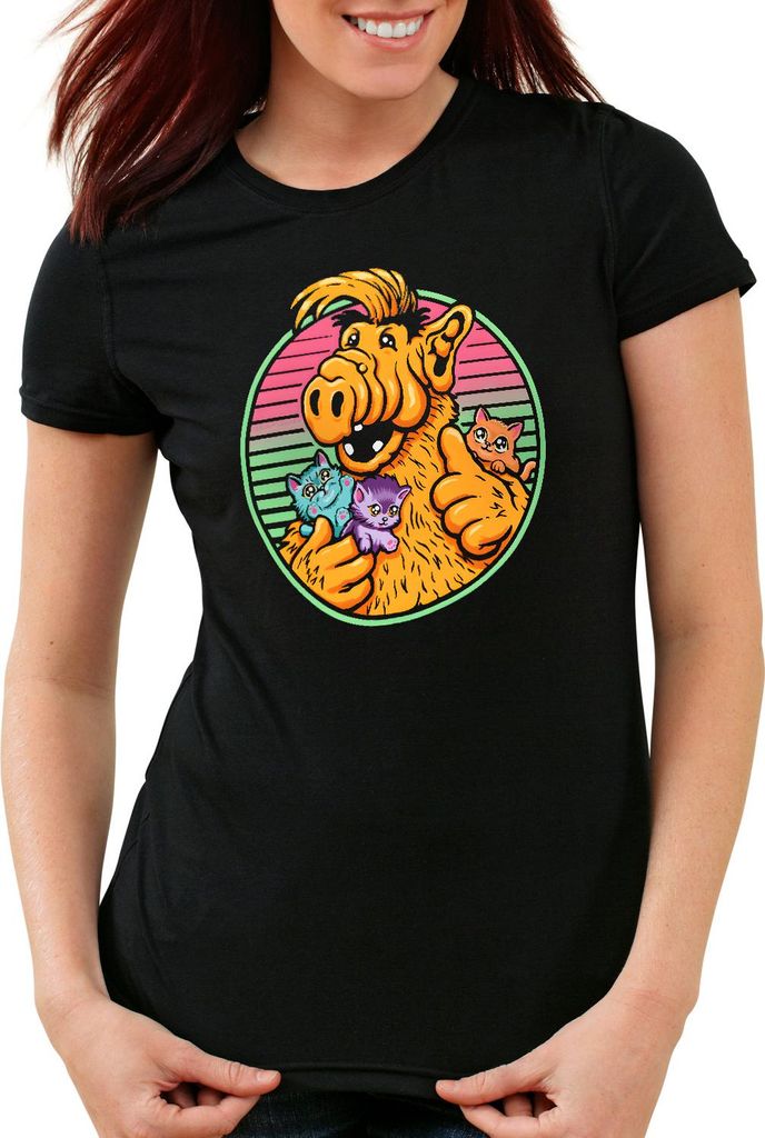 style3 Kitten Love Damen T-Shirt alf melmac sitcom
