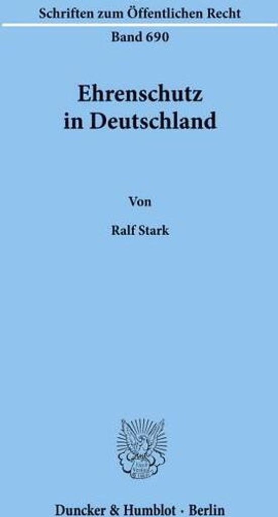 Ehrenschutz in Deutschland.