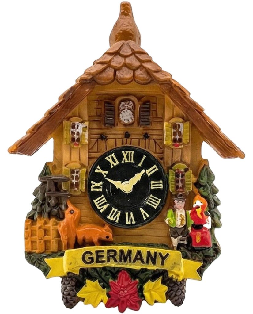 United1871 Deutschland Souvenir Kuckuksuhr, witzige Deko für Küche Wohnzimmer Flur, Geschenk Idee für Reisefans