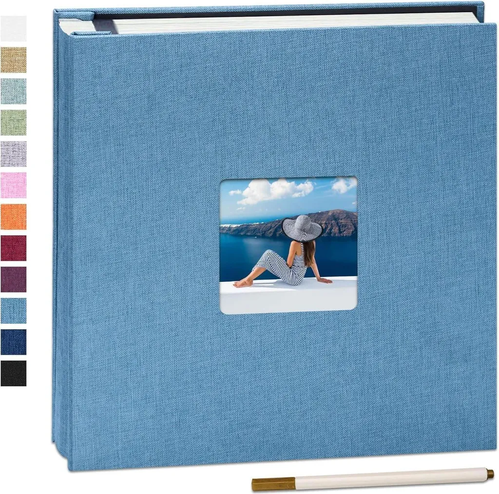 Yopih Album Ricordi in Lino Autoadesivo - Il Regalo Perfetto per Lei