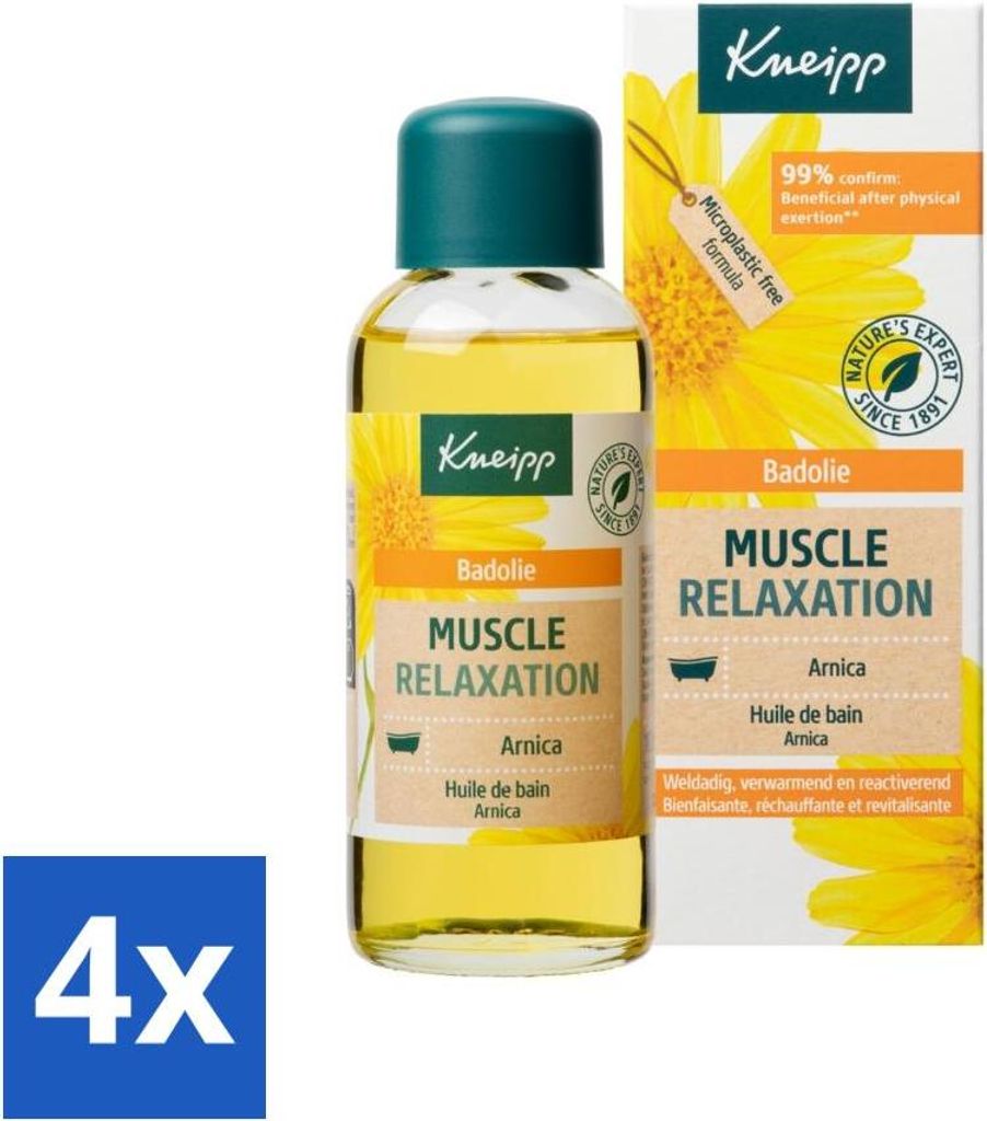 Kneipp - Badeöl - Arnika - Für Muskeln und Gelenke - 100 ml - Vorteilspack - 4 Stücke