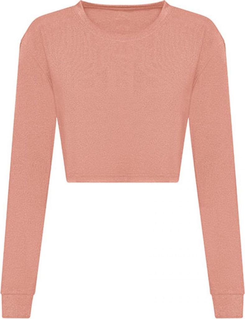 Just Ts JT016 | WomenŽs Long Sleeve Cropped T-Shirt - Farbe: Dusty Pink - Größe: L