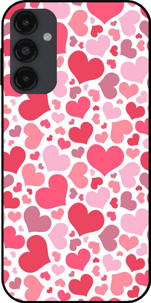 Smartphonica Telefon Fall geeignet für Samsung Galaxy A24 4G mit Herzen drucken - Herzen Design TPU Backcover Fall - Kinder Fall mit Herzen Design