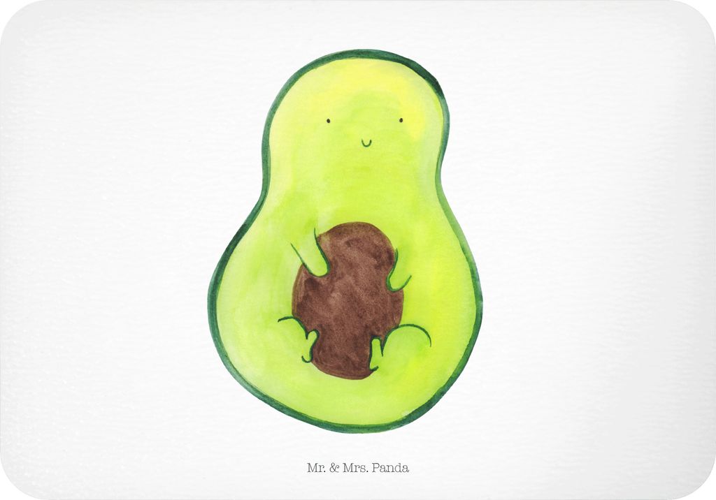 Mr. & Mrs. Panda Kühlschrankmagnet Avocado Kern - Weiß - Geschenk, Lächeln, Pflanze, Spruch Leben, Frucht, magnet, haftmagnet, Notizhalter, zett...