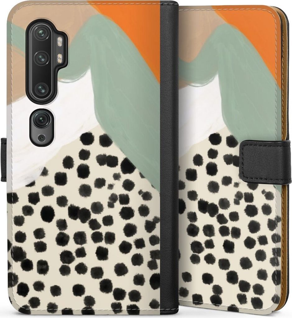 DeinDesign Klapphülle für Xiaomi Mi Note 10 Pro Handytasche Lederhülle Tasche Abstrakt Boho Kunst