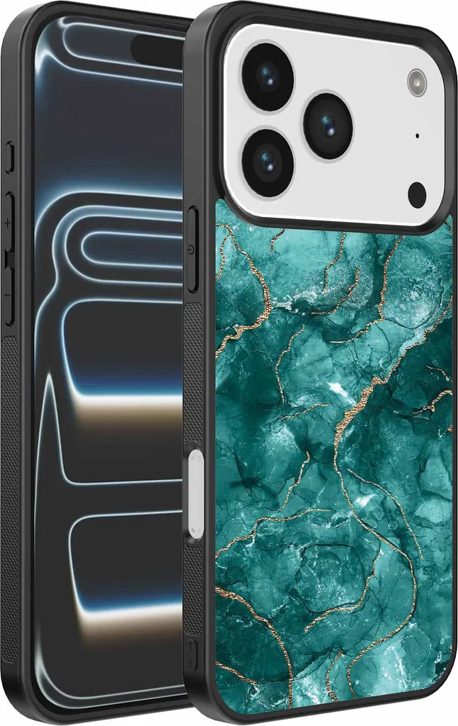 Offerta Cover iPhone 17 Pro Marmo Verde Oro - Smartphonica Top Quality