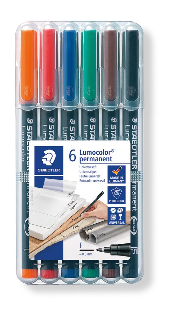 Staedtler 318 WP6, Černá, Modrá, Hnědá, Zelená, Oranžová, Obrázek produktu 