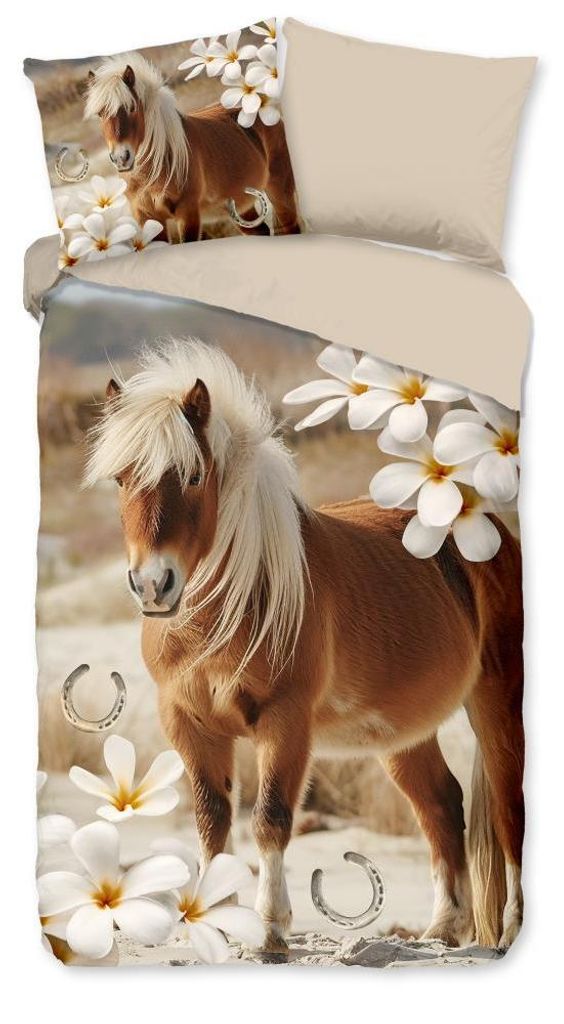 Pure Kinderbettwäsche "Fabi" - Braun - (140x220 cm) - 100 % Produktbild 