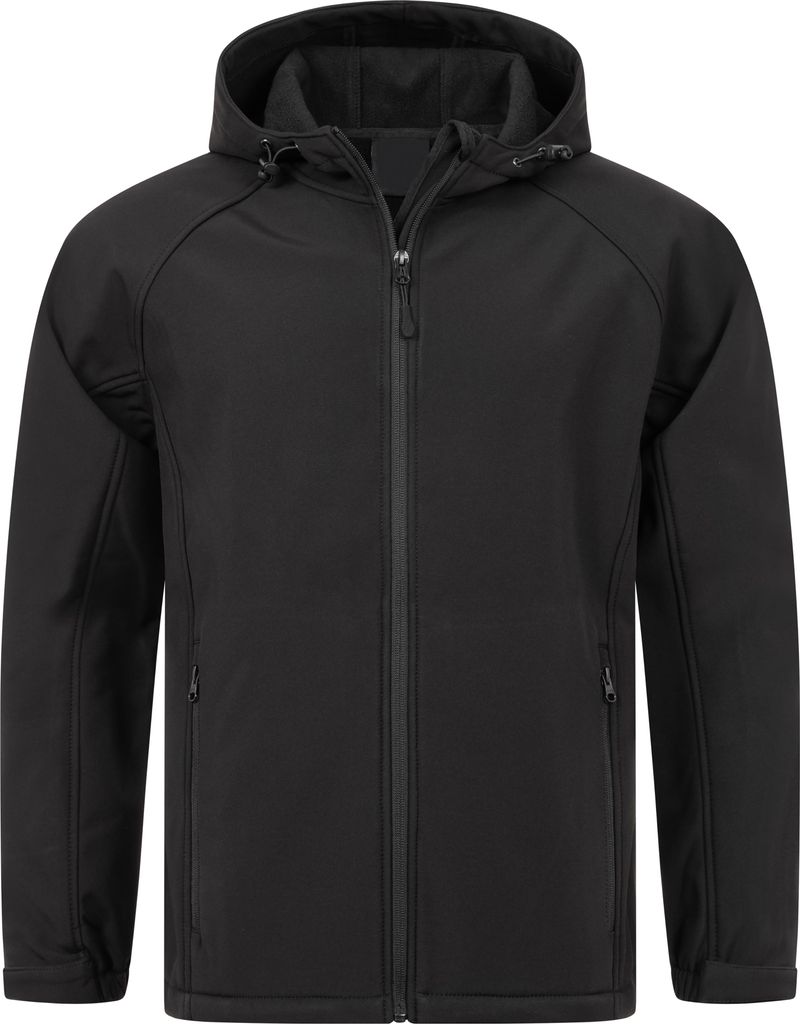 Mivaro Herren Softshelljacke mit Kapuze in Schwarz - Arbeitsjacke, wasserdicht & winddicht, atmungsaktiv, Regular Fit, Größen S bis 5XL
