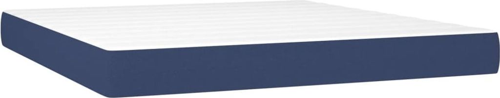 Taschenfederkernmatratze Mittel Blau 180x200x20 cm Stoff