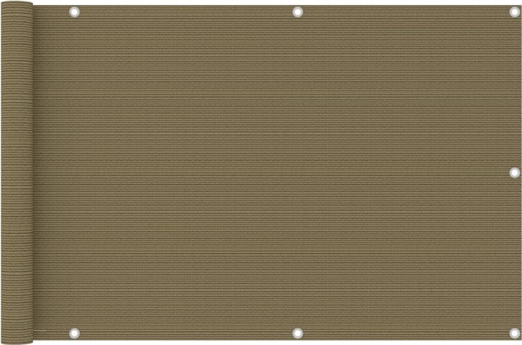 Balkon-Sichtschutz Taupe 90x500 cm HDPE