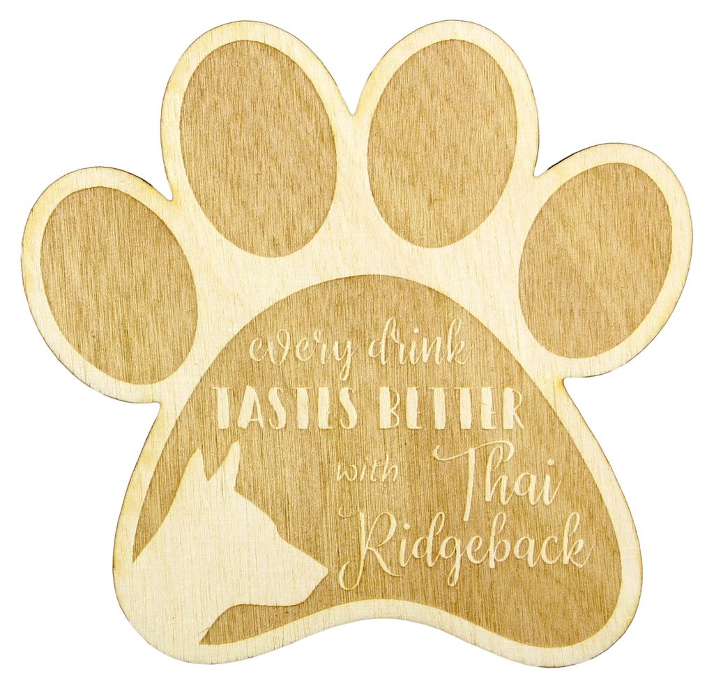 Thai Ridgeback, Thailand-Ridgeback - Tasse Untersetzer, graviert Untersetzer mit Hund, Geschenk für Hundeliebhaber von Art-Dog Marke