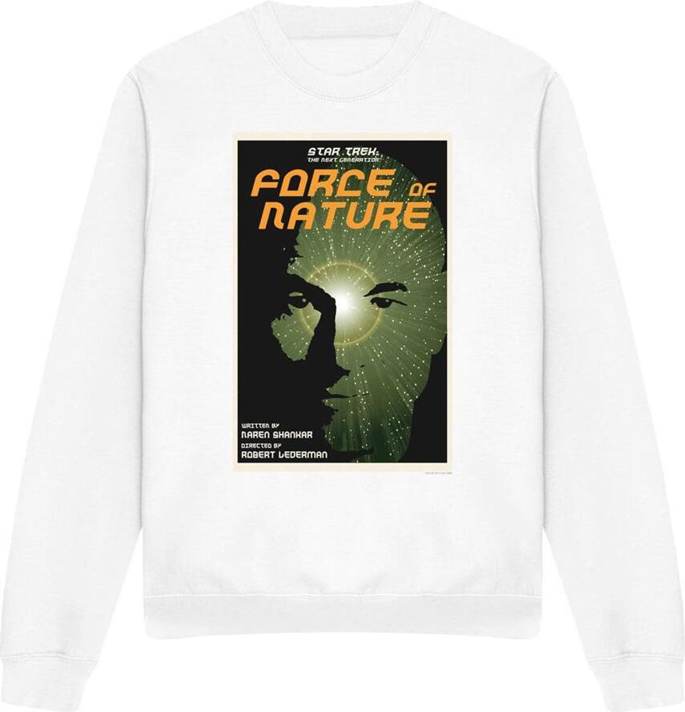 Star Trek - "The Next Generation Season 7 Episode 9" Sweatshirt für Herren/Damen Uni TV11991 (S) (Weiß)