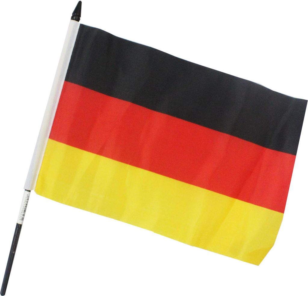 Fahne Flagge 23x15cm mit schwarzem Kunststoffstab Produktbild 