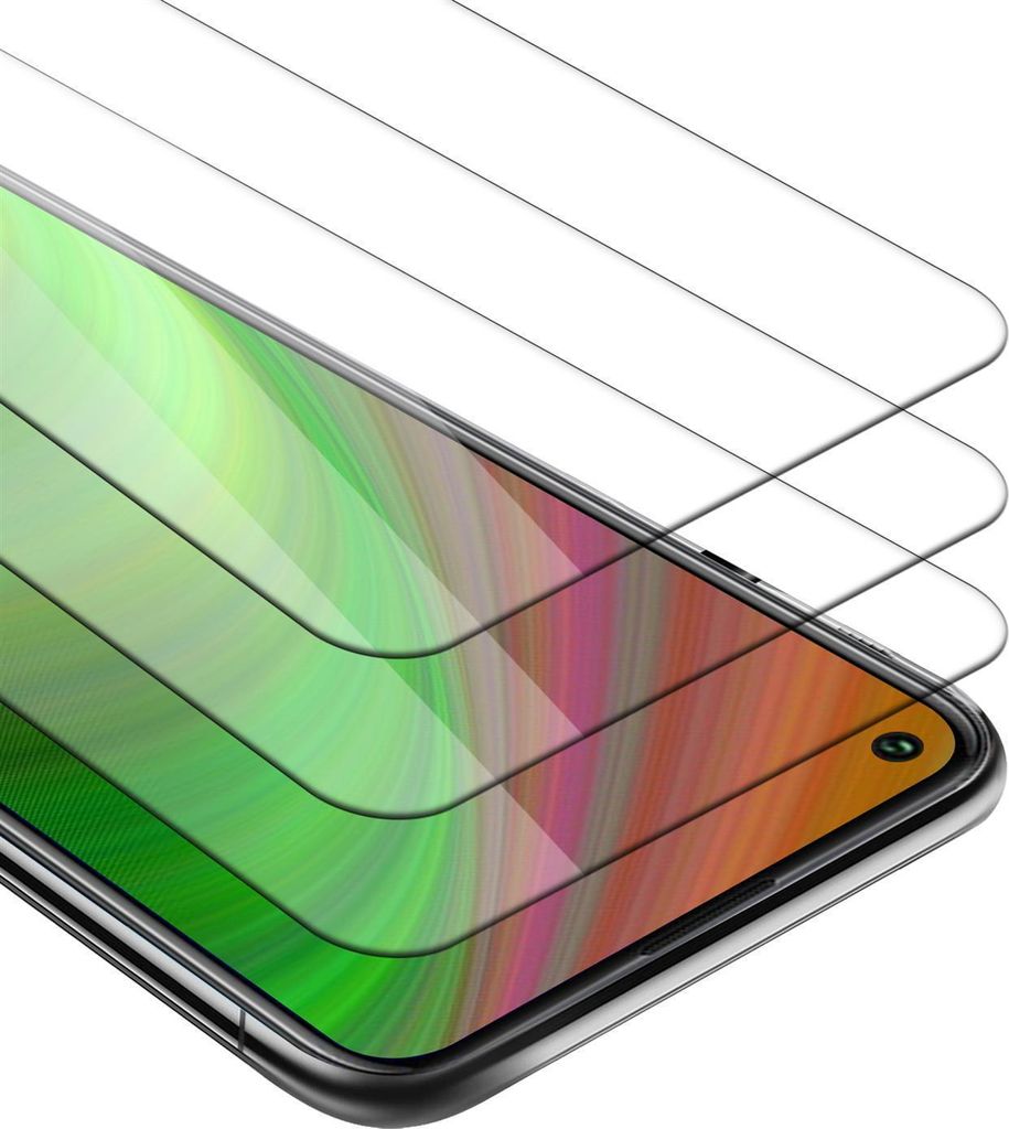 Cadorabo 3x Panzer Folie für Oppo A53 Schutzfolie in natur Folie Tempered Display-Schutzglas