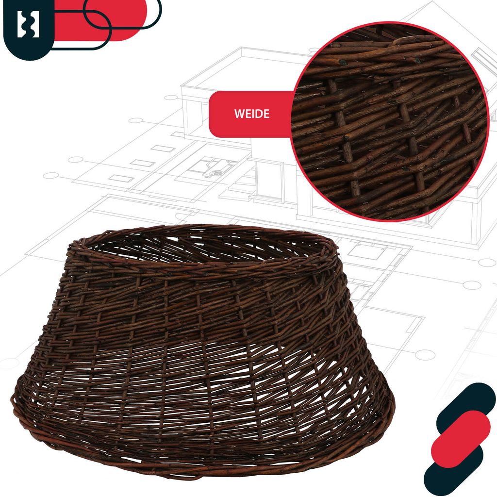 KOTARBAU® Weihnachtsbaum Rock aus Weide Ø 60 cm, Dunkel Produktbild 4