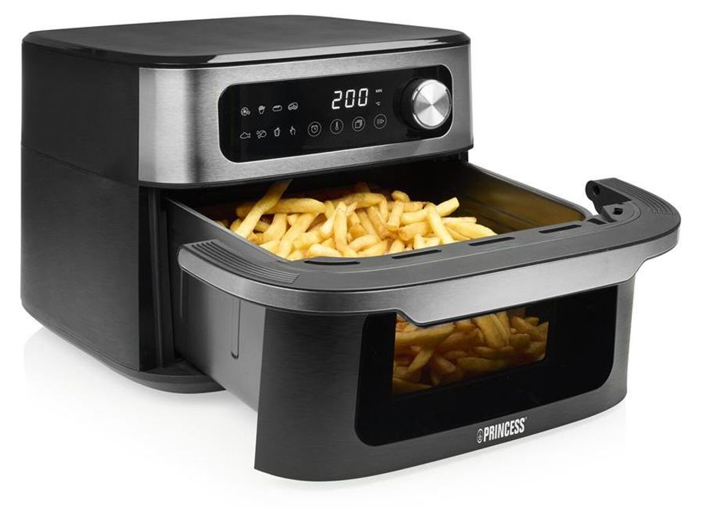 Princess 182262 MaxiCrisp Airfryer – Extragroßes Fassungsvermögen von 10 Litern – Ölfreies Frittieren – 8 automatische Programme – Benut...