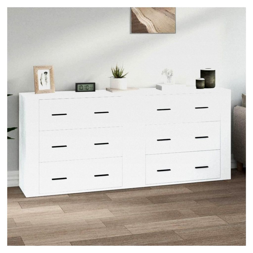Sideboards, 2 Stück, weiß