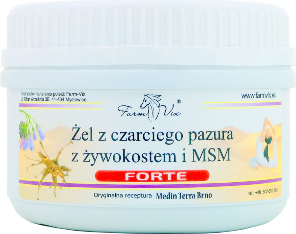 FarmVix Teufelskrallengel mit Beinwell und MSM FORTE 350 g