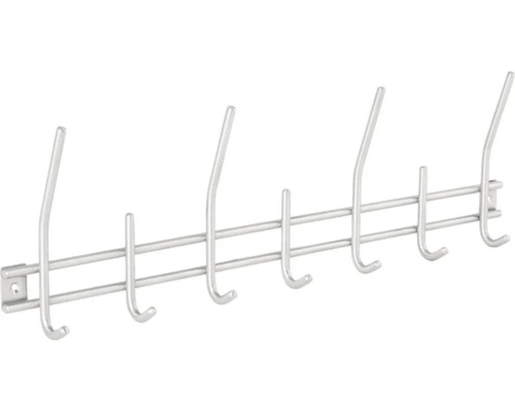 Rangement mural cuisine 7 crochets inox 540 mm pour vos ustensiles
