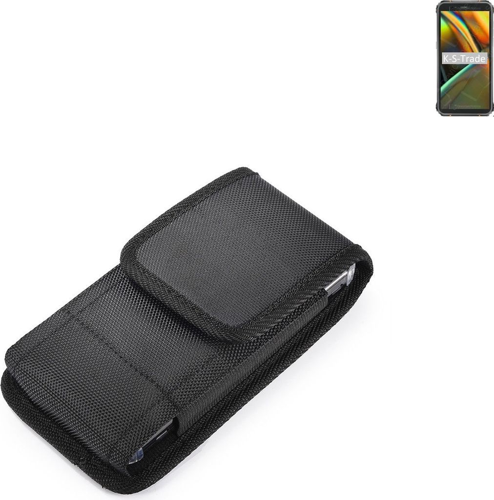 Holster Gürteltasche kompatibel mit Blackview BV5100 Holster Gürtel Tasche wasserabweisend Handy Hülle Schutz Hülle Outdoor schwarz K-S-Trade