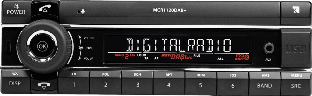 Axion Kienzle MCR 1120 DAB+ USB/AUX/BT krótki trzonek Zdjęcie produktu 