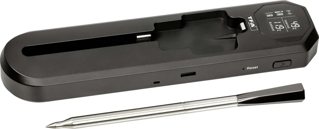 Thermomètre de Barbecue Bluetooth TFA 14.1517.01 avec Double Sonde Inox