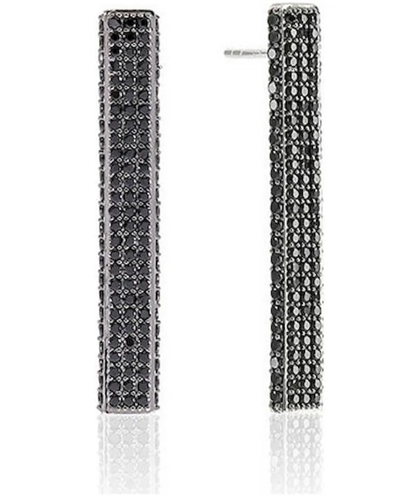 Créoles Noires Bacoli en Argent 925 Sif Jakobs pour Femme Élégante