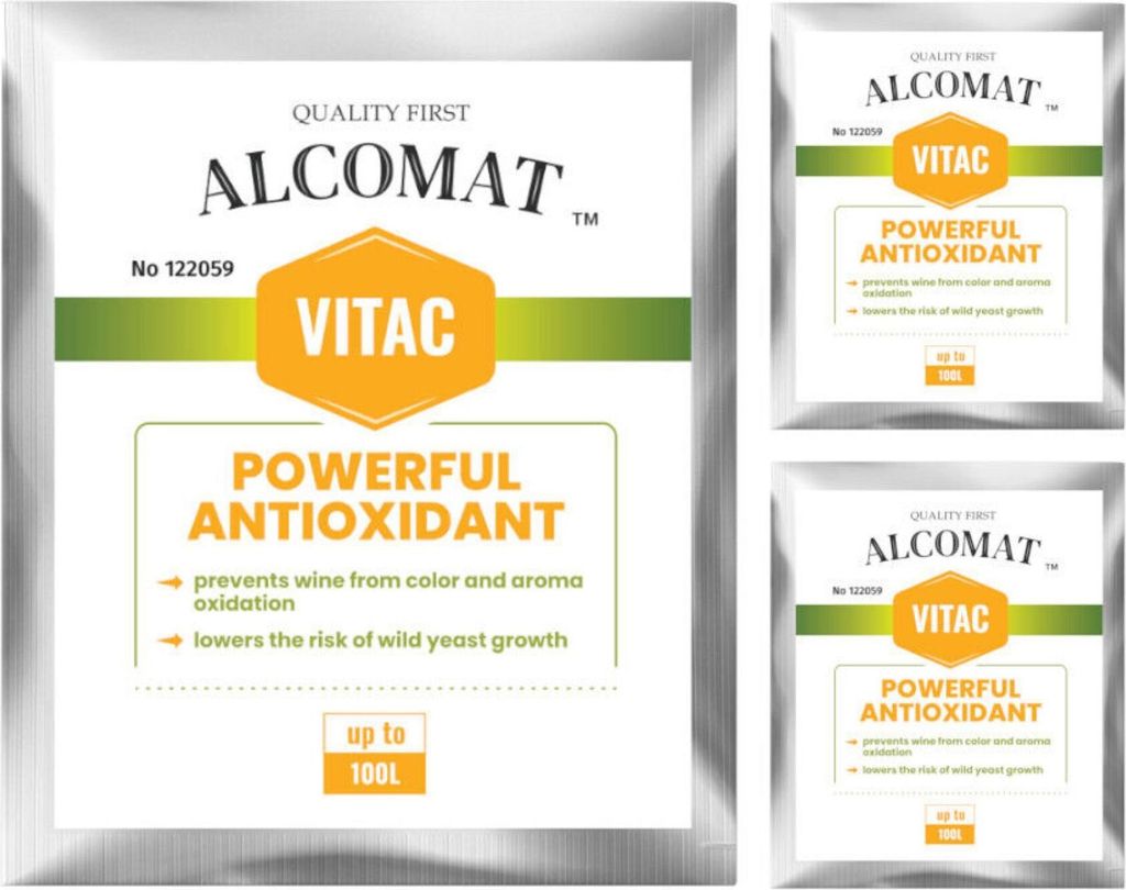 Alcomat VITAC 3x 10g Vitamin C Ascorbinsäure - Reines Antioxidans für die Weinherstellung, Farb- und Aromastabilisierung