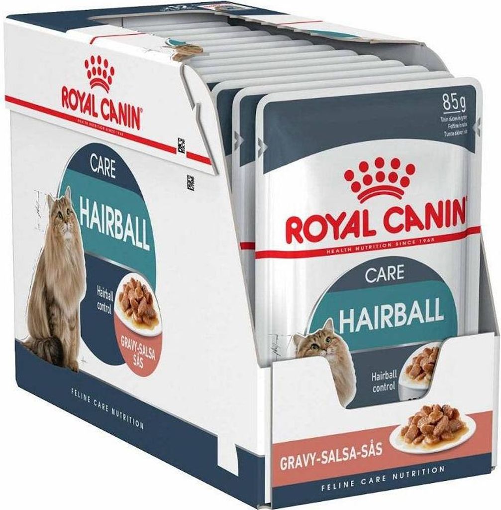 ROYAL CANIN FCN Hairball Care Stückchen in Soße - Nassfutter für Katzen - 12x85 g