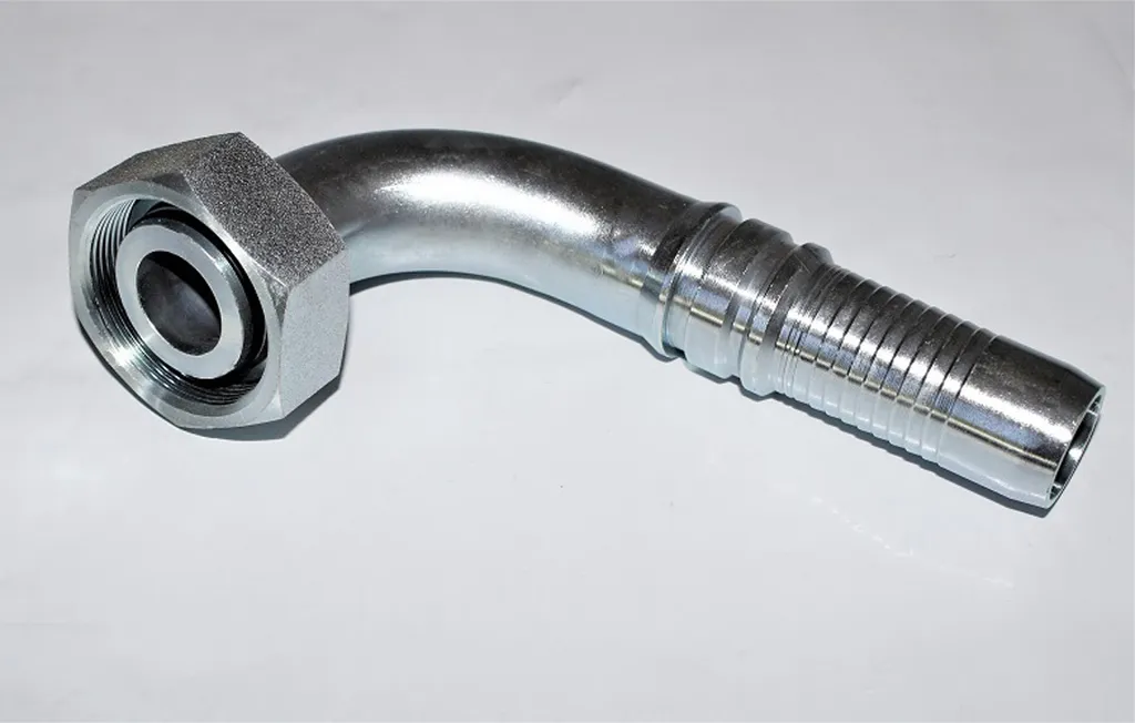 Raccord hydraulique DKOS 90° M52x2 pour flexible 4SH RA38 acier