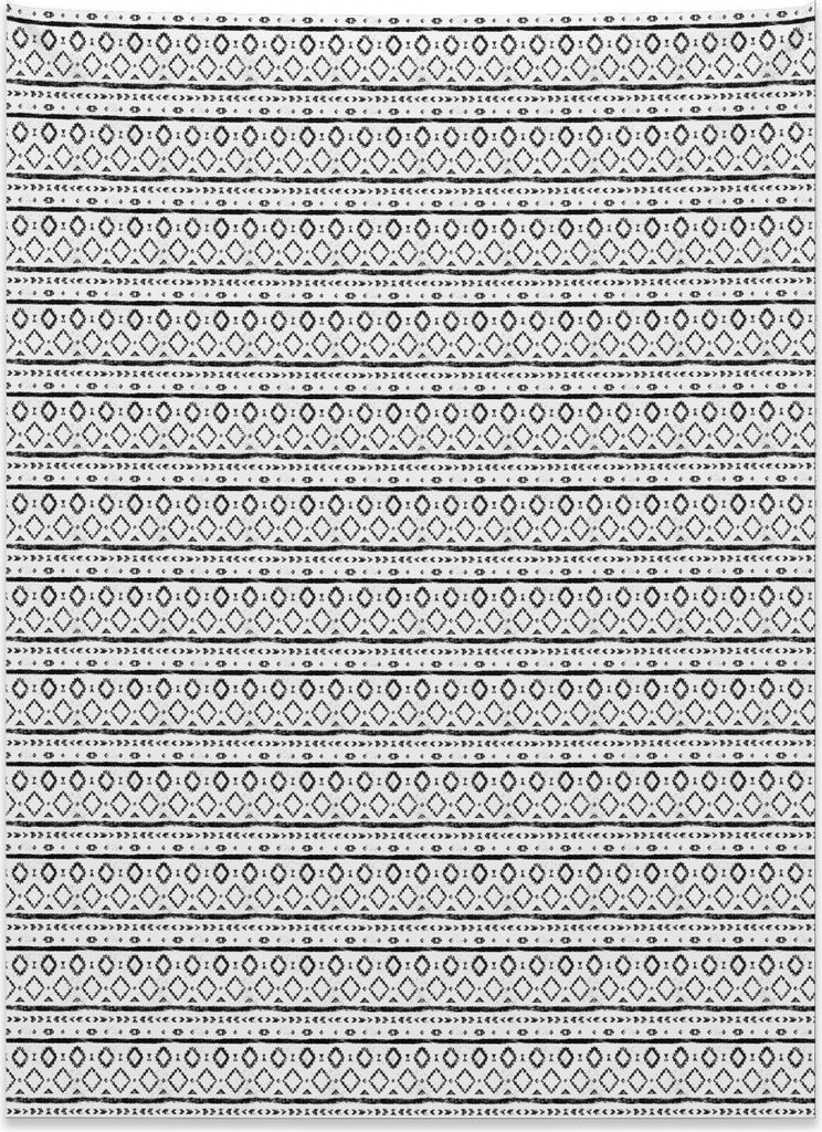 Abakuhaus Schwarz und weiß Wandteppich, Grunge Streifen aus Weiches Mikrofaser Stoff Kein Verblassen Klare Farben Waschbar, 110 x 150 cm, Weiß Sc...